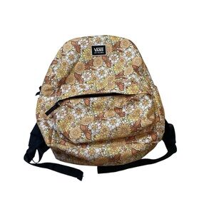 Vans Floral Butterfly Spring Yellow Black Backpack
